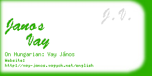 janos vay business card